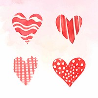 Happy valentine&#39;s day vector heart icon collection