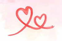 Brushstroke heart valentine's day illustration