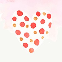 Valentine&#39;s polka dot heart icon vector