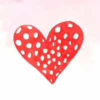 valentine&#39;s polka dot heart icon vector