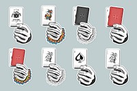 Playing cards vector illustration set