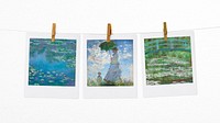 Claude Monet's famous paintings on instant photos, remixed by rawpixel