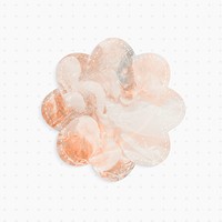 Paper note with pastel abstract background flower shape