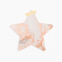 Paper note with pastel abstract background star shape and washi tape