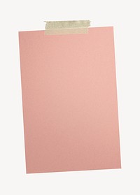 Pink paper mockup frame, tape design psd