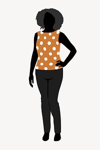 Woman silhouette, full body length vector