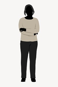 Woman silhouette, full body length vector