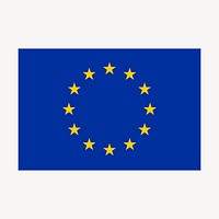 European flag clipart, illustration. Free public domain CC0 image.