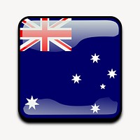 Australian flag icon clipart, illustration. Free public domain CC0 image.