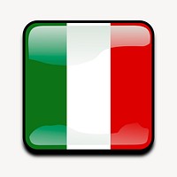 Italian flag icon clipart, illustration. Free public domain CC0 image.