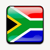 South African flag icon clipart, illustration vector. Free public domain CC0 image.