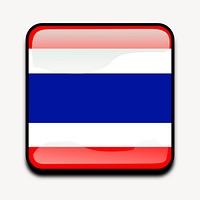 Thai flag icon clipart, illustration. Free public domain CC0 image.