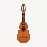 Guitar, musical instrument clipart, illustration vector. Free public domain CC0 image.