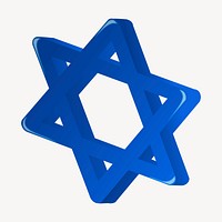 Star of David clipart, illustration. Free public domain CC0 image.