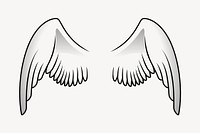 Angel wings clipart, illustration vector. Free public domain CC0 image.