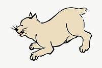 Cat, animal clipart, illustration vector. Free public domain CC0 image.