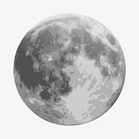 Planet Moon clipart, illustration psd. Free public domain CC0 image.