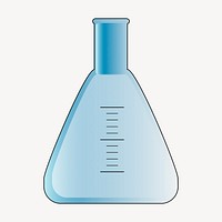 Science beaker clipart, illustration. Free public domain CC0 image.