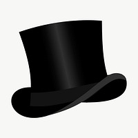 Top hat clipart, illustration vector. Free public domain CC0 image.