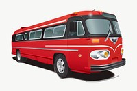 Red minivan clipart, illustration vector. Free public domain CC0 image.