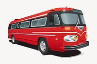Red minivan clipart, illustration psd. Free public domain CC0 image.