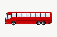 Red bus clipart, illustration vector. Free public domain CC0 image.