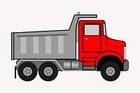 Dump truck clipart, illustration psd. Free public domain CC0 image.