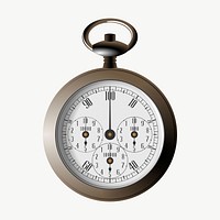 Pocket watch clipart, illustration vector. Free public domain CC0 image.