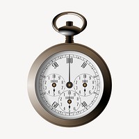 Pocket watch clipart, illustration psd. Free public domain CC0 image.