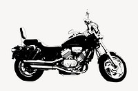 Motorcycle drawing, illustration psd. Free public domain CC0 image.