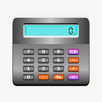 Calculator clipart, illustration psd. Free public domain CC0 image.