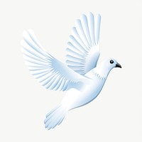 Flying dove clipart, illustration vector. Free public domain CC0 image.
