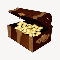 Treasure box clipart, illustration psd. Free public domain CC0 image.