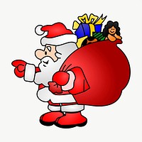 Santa Claus clipart, illustration vector. Free public domain CC0 image.