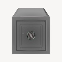 Lockable safe clipart, illustration vector. Free public domain CC0 image.