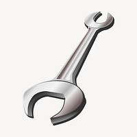 Wrench, tool clipart, illustration psd. Free public domain CC0 image.