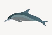 Dolphin clipart, illustration psd. Free public domain CC0 image.