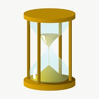 Hourglass clipart, illustration vector. Free public domain CC0 image.