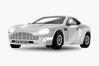 Sports car clipart, illustration vector. Free public domain CC0 image.