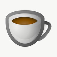 Espresso shot clipart, illustration vector. Free public domain CC0 image.