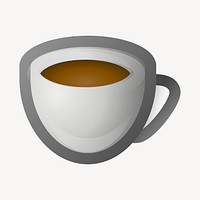 Espresso shot clipart, illustration psd. Free public domain CC0 image.