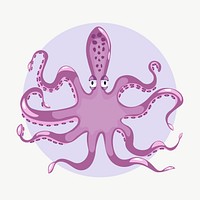 Octopus clipart, illustration vector. Free public domain CC0 image.