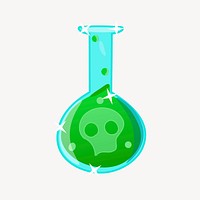 Death potion clipart, illustration vector. Free public domain CC0 image.