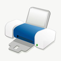 Printer clipart, illustration vector. Free public domain CC0 image.