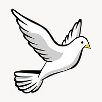 Flying dove clipart, illustration. Free public domain CC0 image.