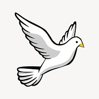 Flying dove clipart, illustration psd. Free public domain CC0 image.