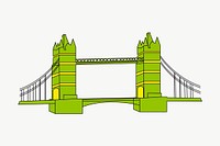 Tower Bridge clipart, illustration vector. Free public domain CC0 image.