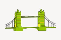 Tower Bridge clipart, illustration psd. Free public domain CC0 image.