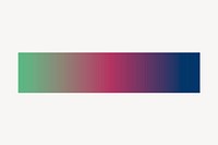 Colorful gradient collage element, rectangle design vector