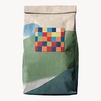 Aesthetic sustainable coffee bag design with logo label